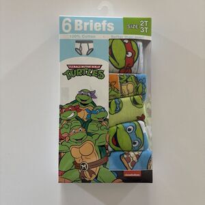 Teenage Mutant Ninja Turtles Boys Briefs Size 2T 3T Character Underwear 6 Pack